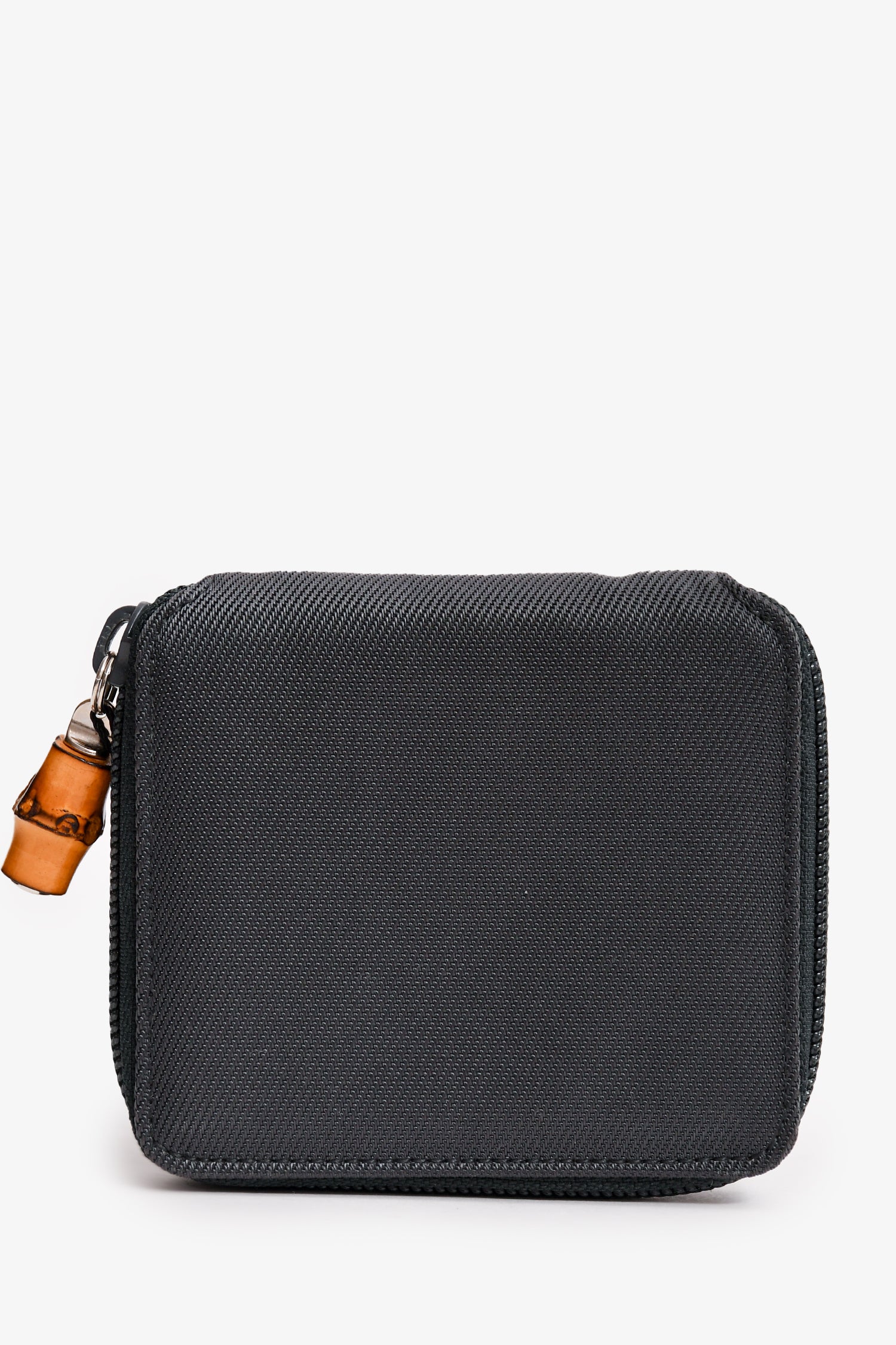 Image of Gucci Grey Canvas Zip Key Holder Wallet