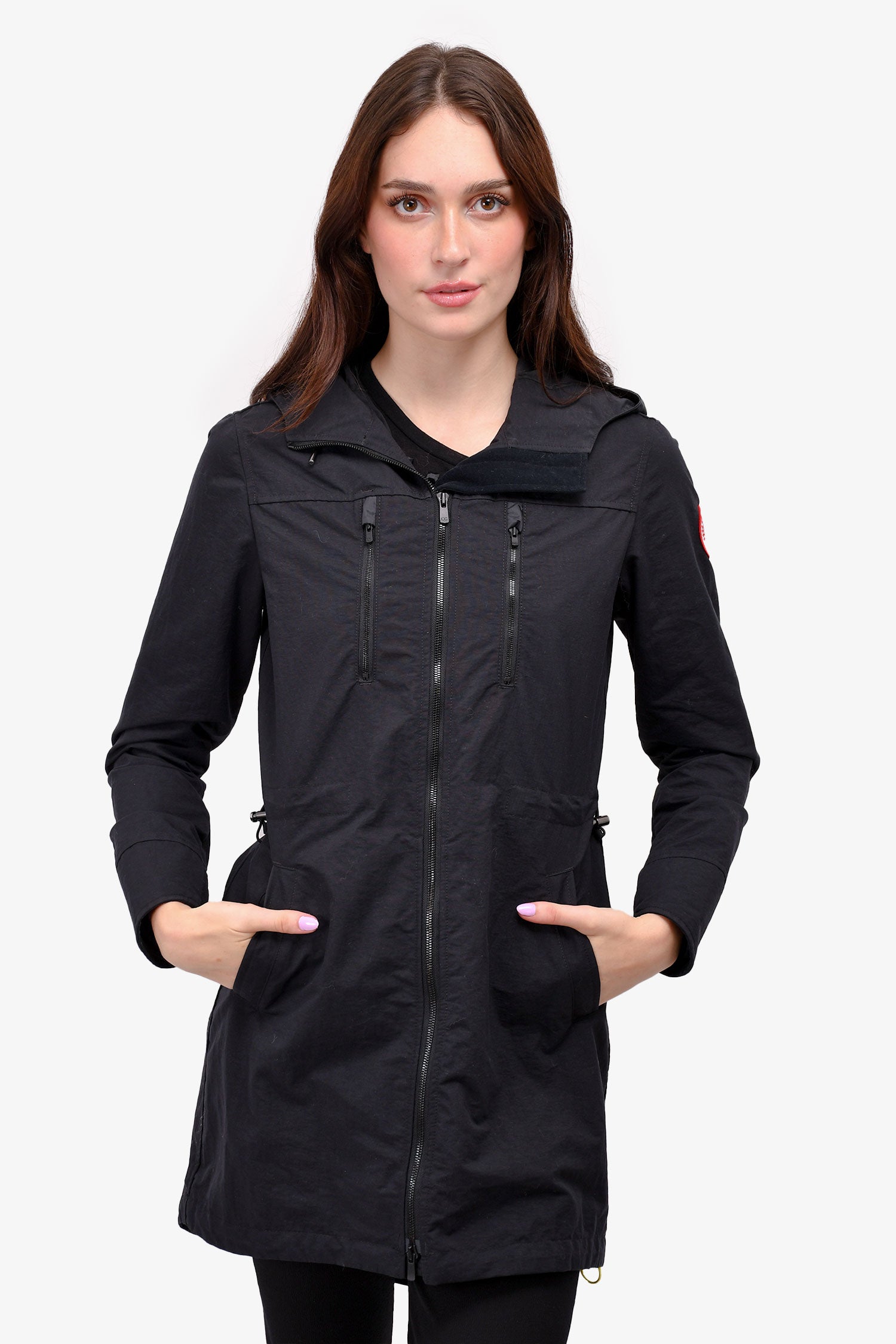 image of Canada Goose Black Soft Shell 'Brossard' Zip-Up Jacket Size S