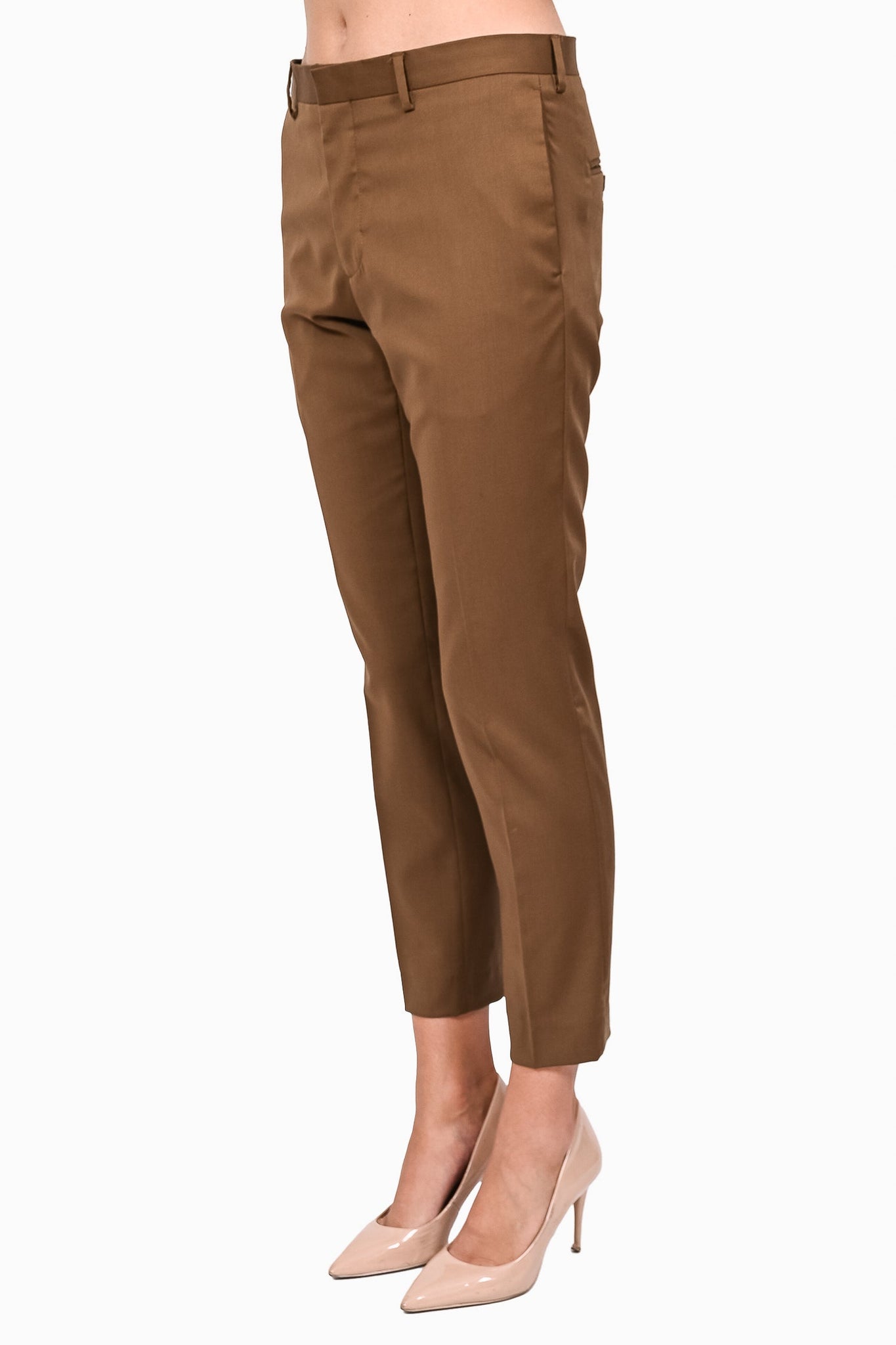 St John Brown Knit High-Waisted Pants Size 6 – Mine & Yours