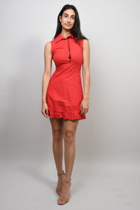 Emporio Armani Red Cotton Poplin Collared Button Up Mini Dress – Mine &  Yours - Vancouver Luxury Fashion Resale + Consignment