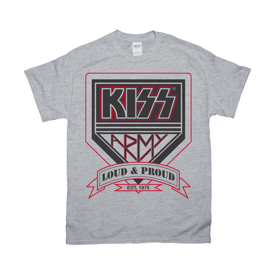 Est. 1975 KISS Army T-Shirt Grey