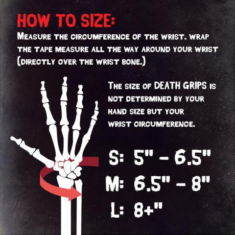 Death grips size chart