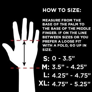 Raw grip size chart