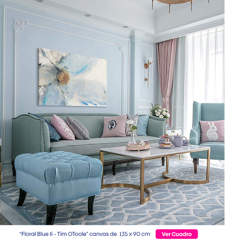 Ideas para decorar salas azules