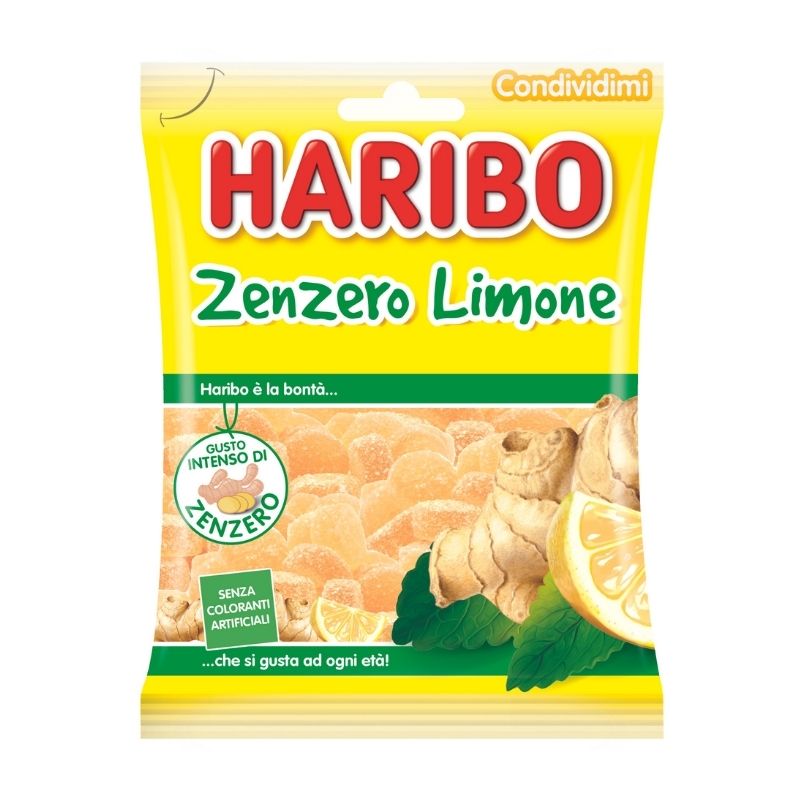 Ginger Lemon Gummies 175g Pack Haribo 1649