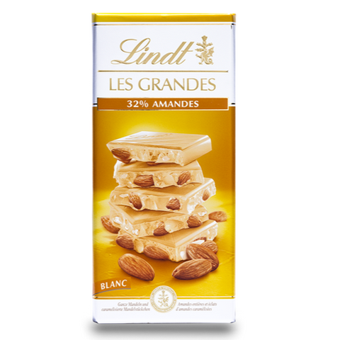 Tablette Chocolat Blanc et Amandes Les Grandes - 150g LINDT