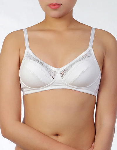 LOSHA FULL COVERAGE DOUBLE LAYERED SOFT COTTON BRA -SALMON 