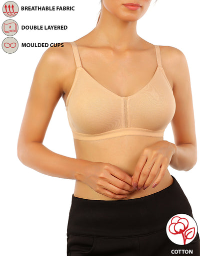 This dreamy double layered wire-free bra is even more wonderful