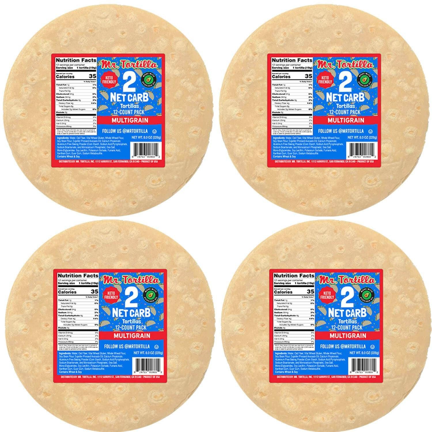 Image of Mr. Tortilla's 2 Net Carb Tortilla - 4-Pack (48 Tortillas)