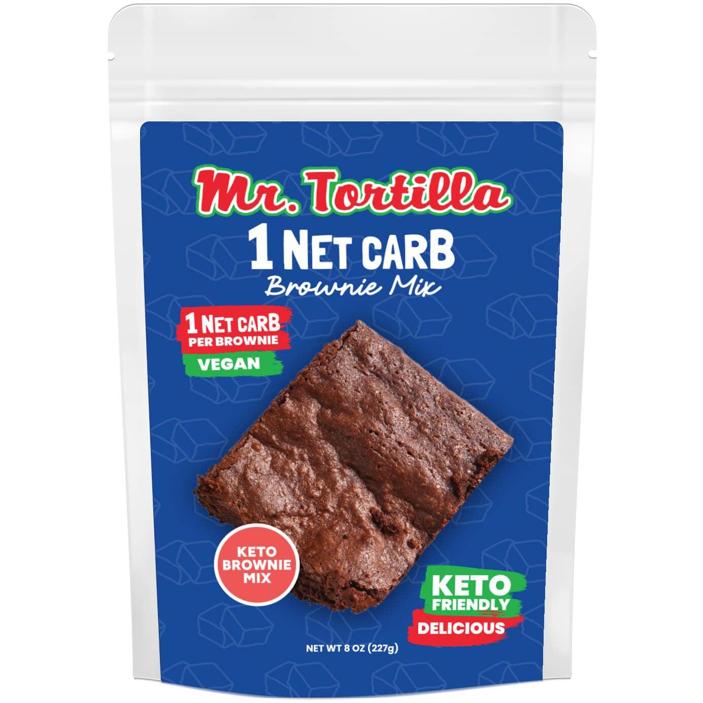 Image of Mr. Tortilla's 1 Net Carb Brownie Mix Mo tillal 1NETCARB NET WT 8 02 227g 