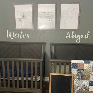 personalized monogram crib decoration