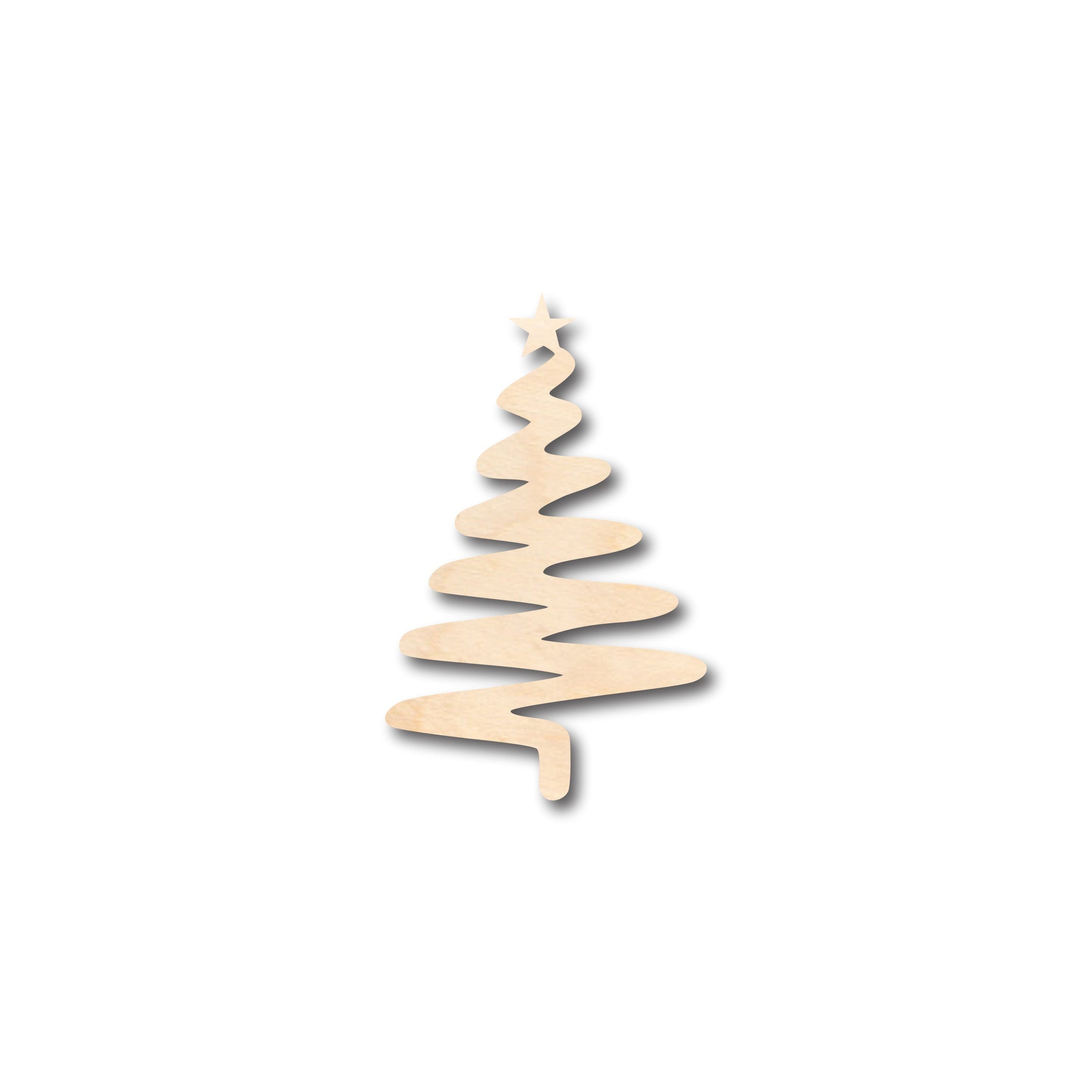 Unfinished Wood Zig Zag Tree Shape - Craft - up to 36" DIY