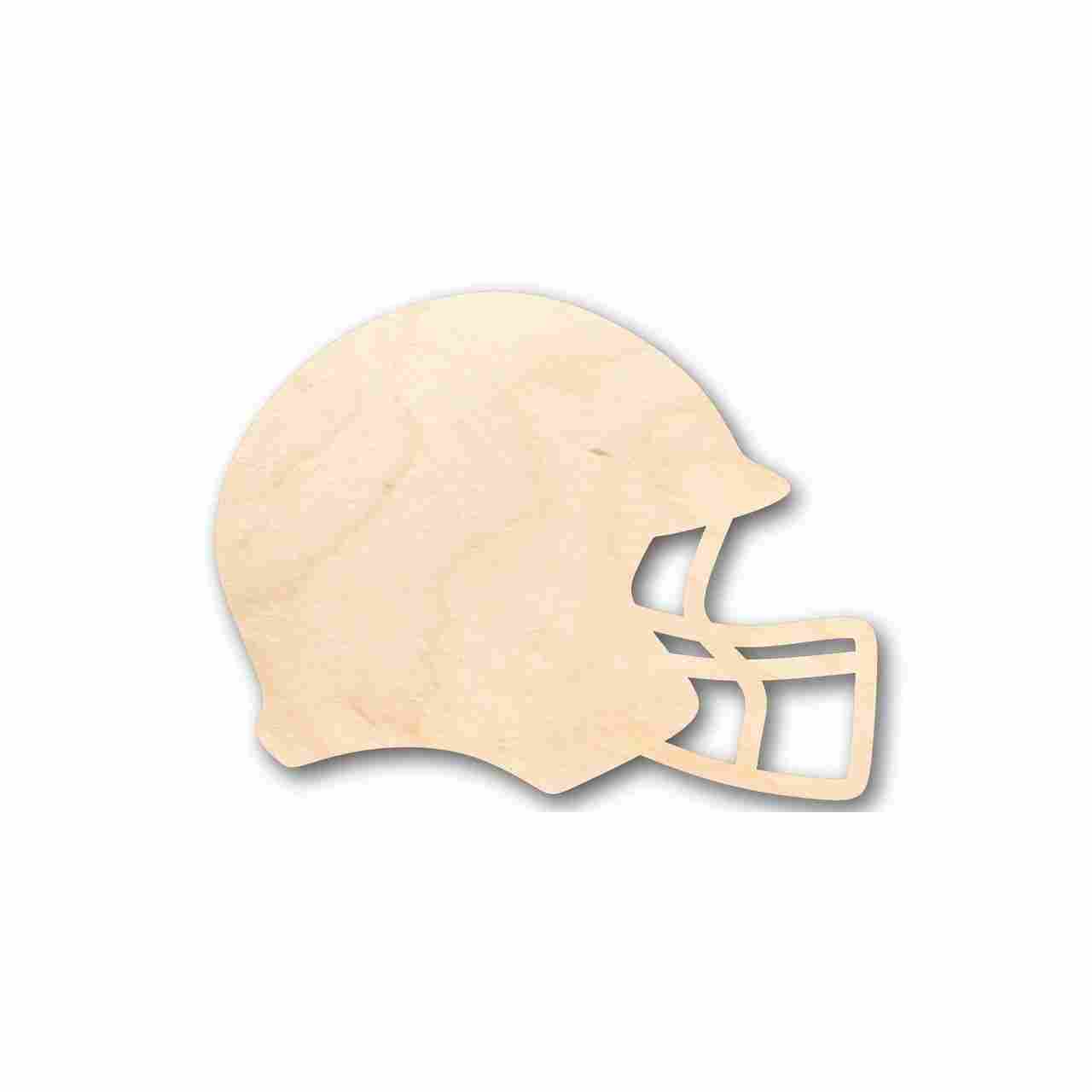 Unfinished Wood Football Helmet Shape - NFL DIY Helmet - Craft - up to 24"