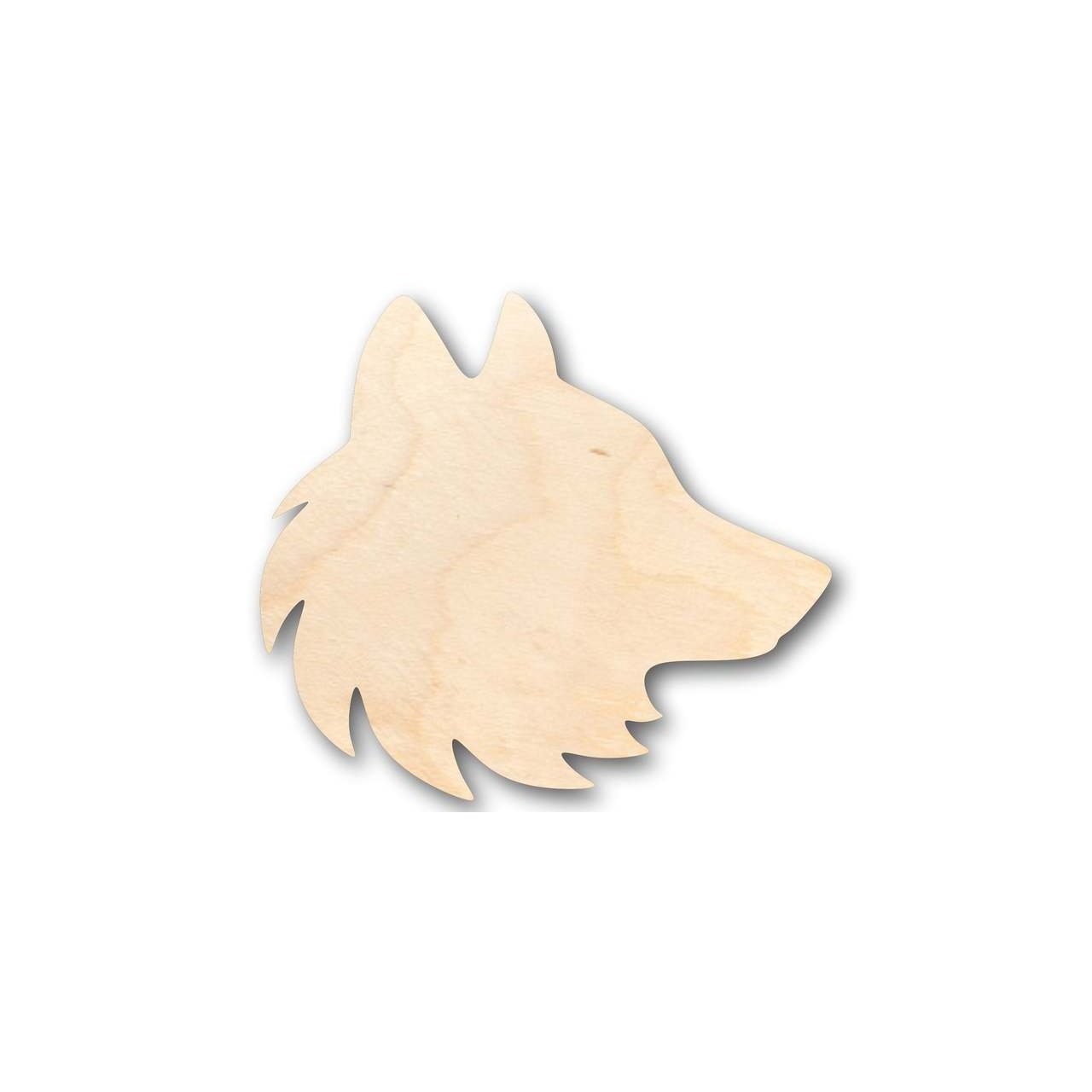 Unfinished Wood Wolf Head Shape - Animal - Wildlife - Craft - up to 24" DIY