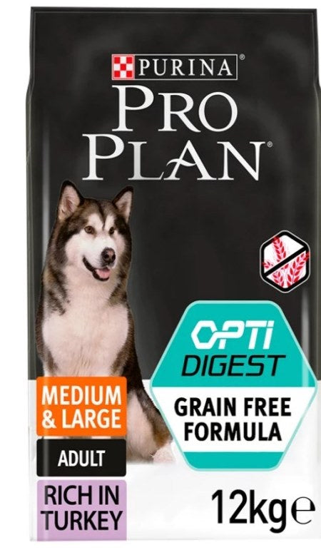 Pro Plan Grain Free Medium & Large Adult With Sensitive Digestion Turkey Dry Dog Food