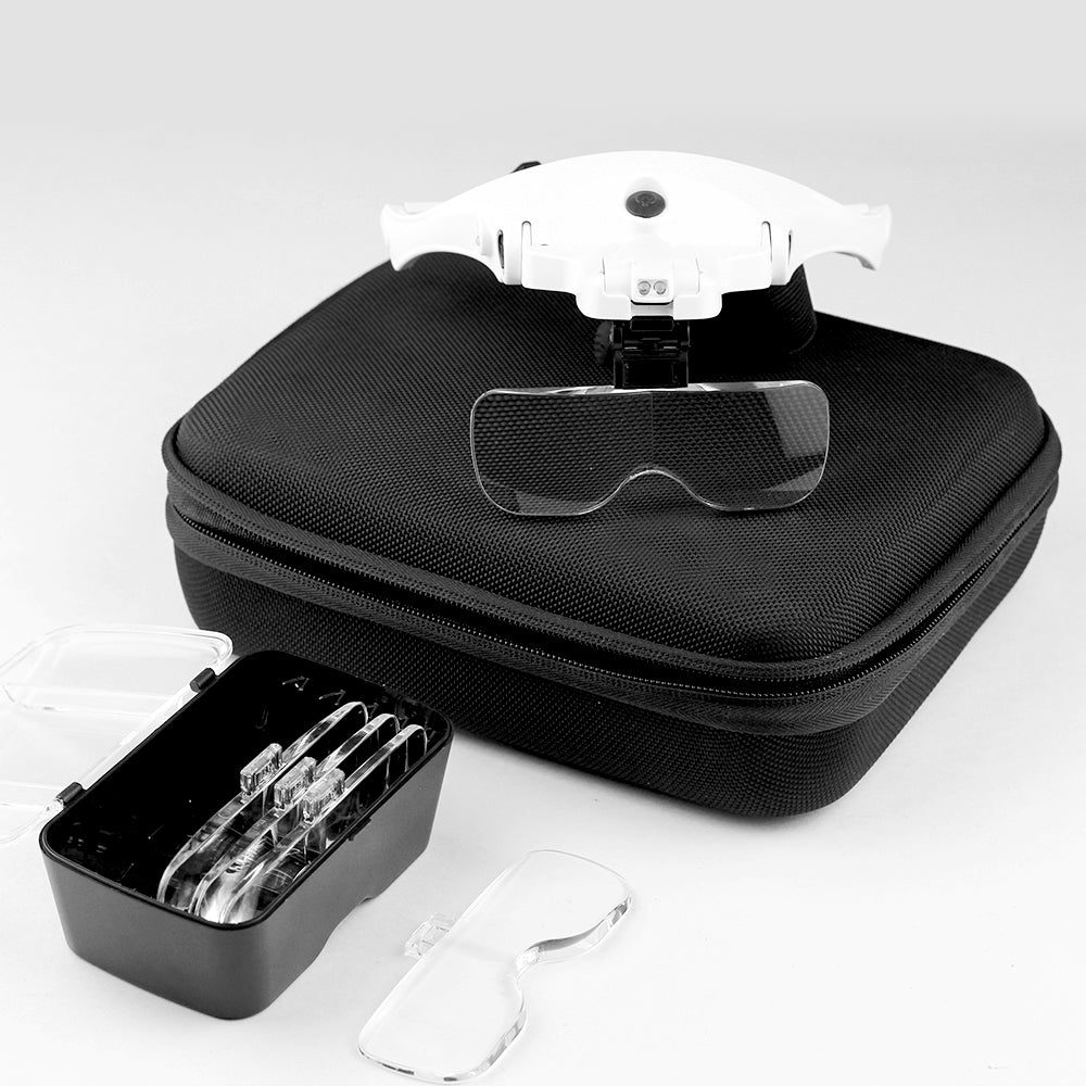 VisionAid™ Magnifying Glasses with A Storage Case (Battery Version) - Hobby Edition