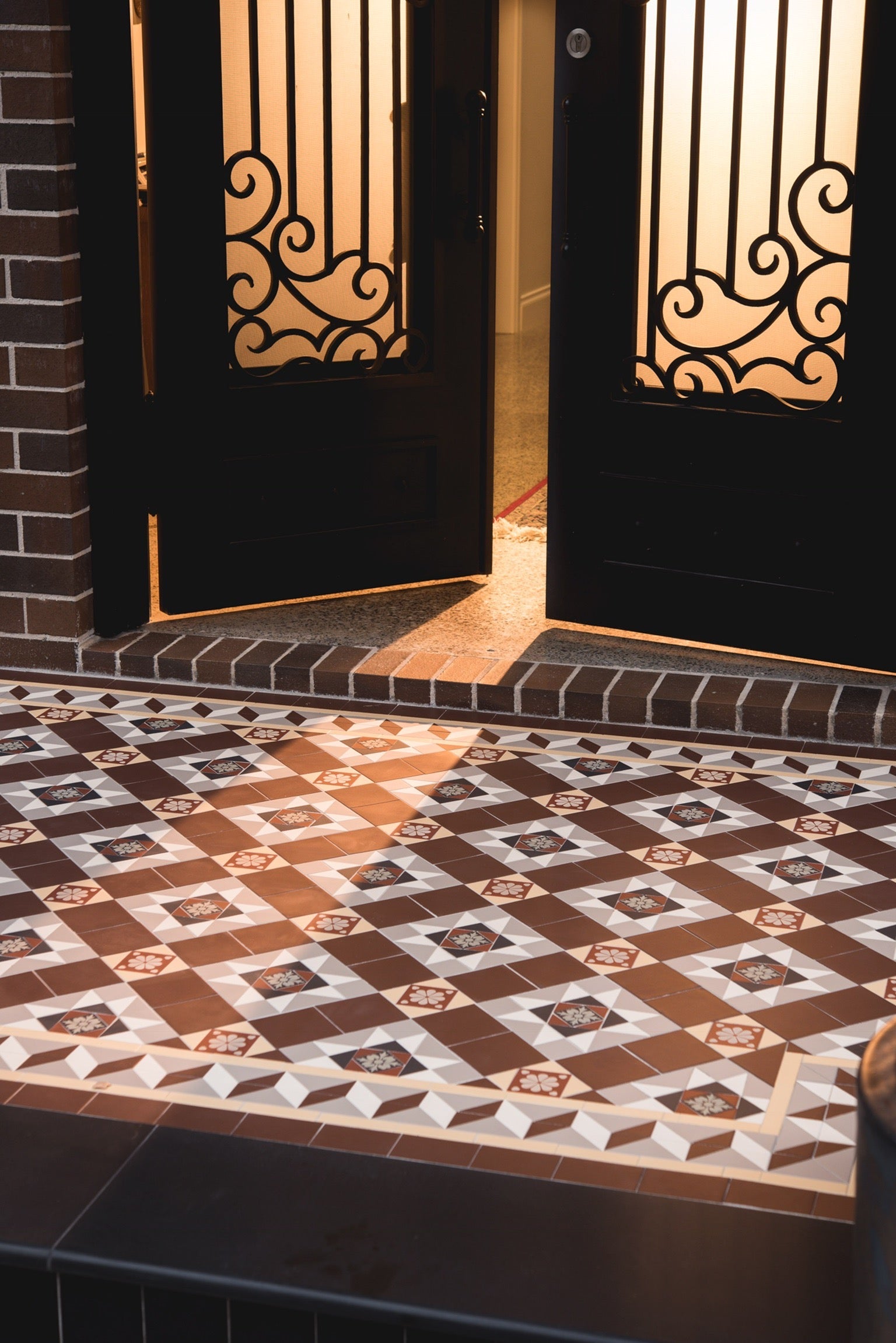 Traditional federation pattern front porch
