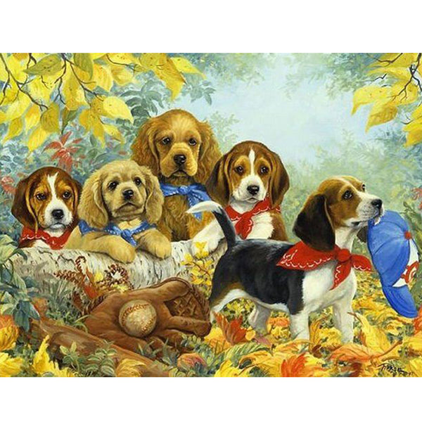 Starry Night Beagle Dog - 5D Diamond Painting 