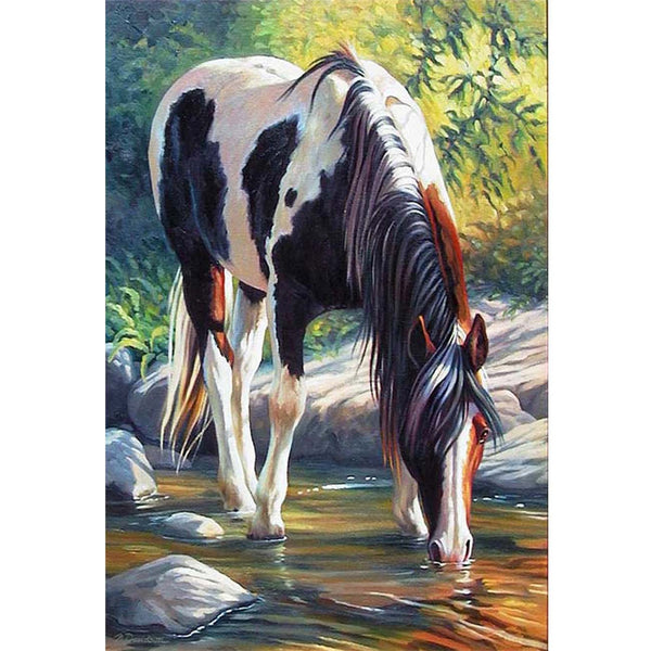 Diamond Painting Horse Glass Painting 1 002, Full Image - Painting