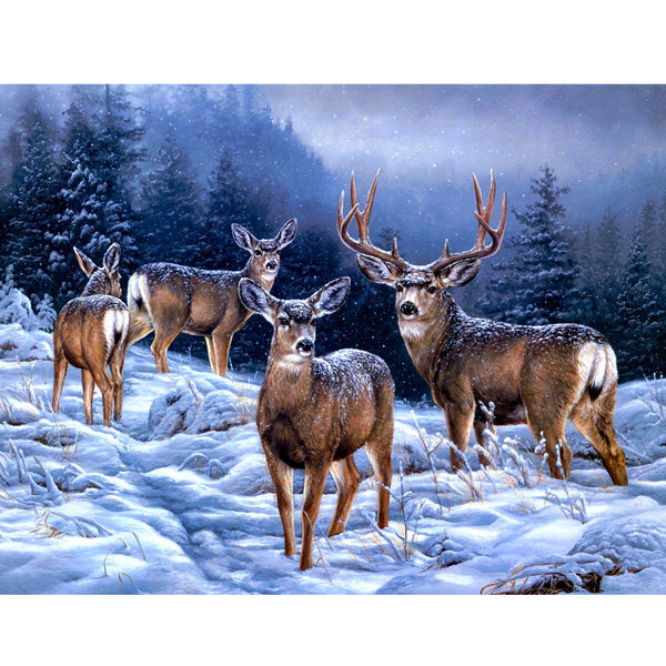  Snowplanet Deer Diamond Painting- Diamond Art Kits for