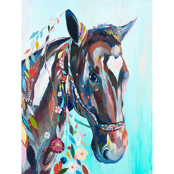 Diamond Painting Black Horse Winter Season Themed Design Embroidery House  Decors