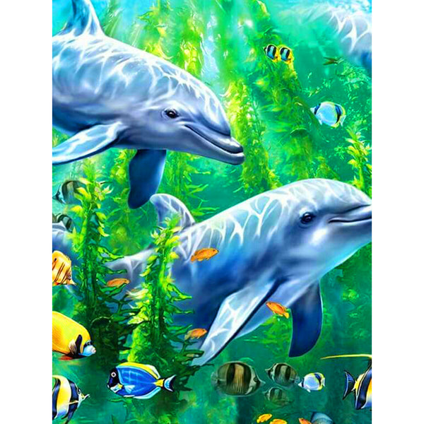 Dolphins & Jellyfish Decorative Diamond Painting Release Papers – Crafts  With Crashley