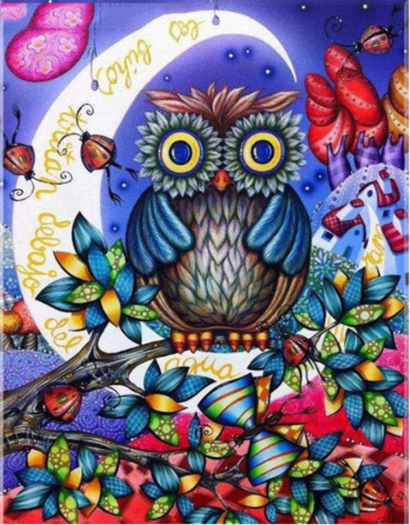 Moonlight Butterfly Owl 5D Diamond Painting - 5diamondpainting.com ...