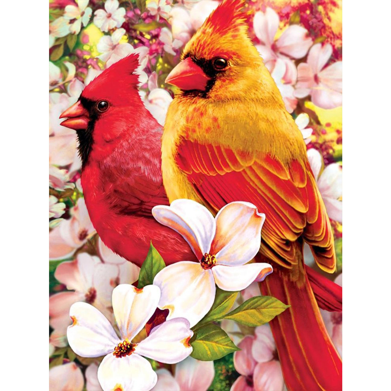 Red Cardinal Bird - 5D Diamond Painting 