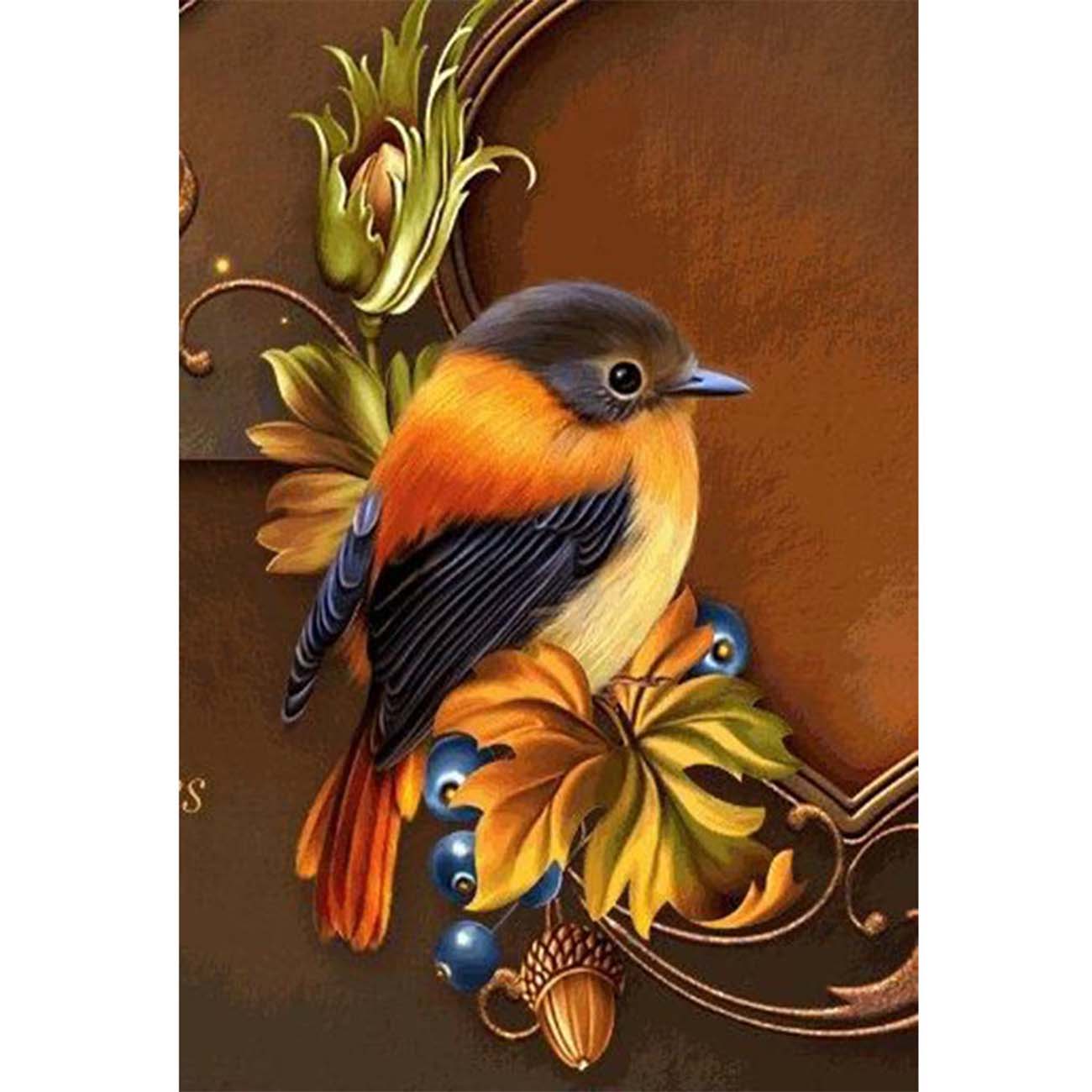 5D Diamond Painting Trees and Birds in Autumn Paint with Diamonds Art Crystal Craft Decor