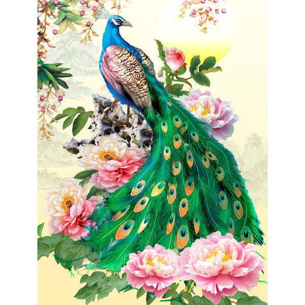 Pink Peacock Flower 5D Diamond Painting -  – Five  Diamond Painting