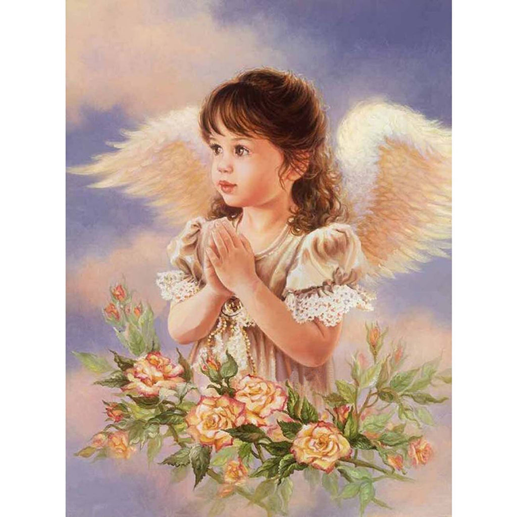 Flower Angel Little Girl 5D Diamond Painting - 5diamondpainting.com