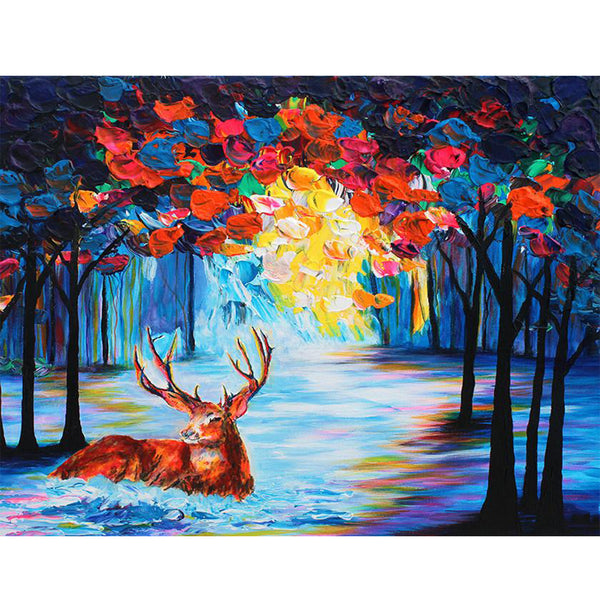 SaxSauly 5D DIY Diamond Painting Deer, Diamond Art Painting Deer in The  Jungle by Number Kits for Adults, Abstract Animal Arts Painted with Round  Full Drill for… in 2023