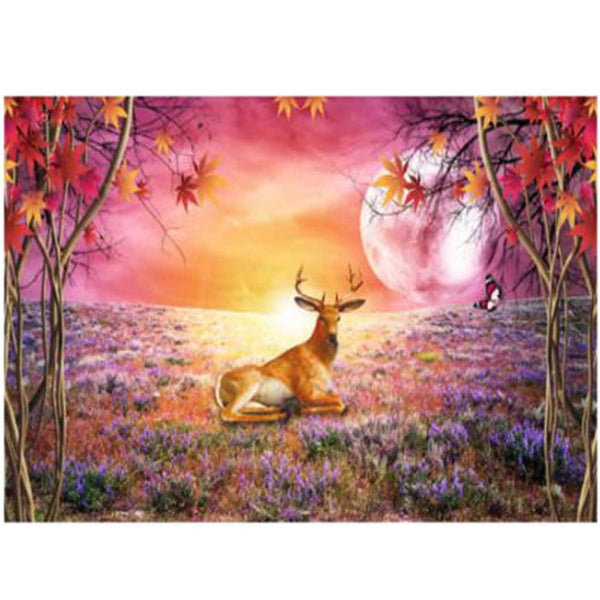  IEFSCAY 5d Diamond Painting Kits Sunset Deer