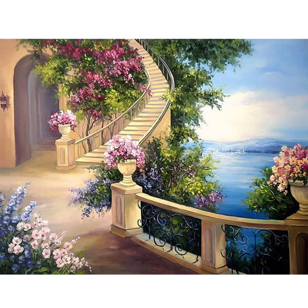 5D Diamond Painting Pink Rose Crystal Girl Kit - Bonanza Marketplace