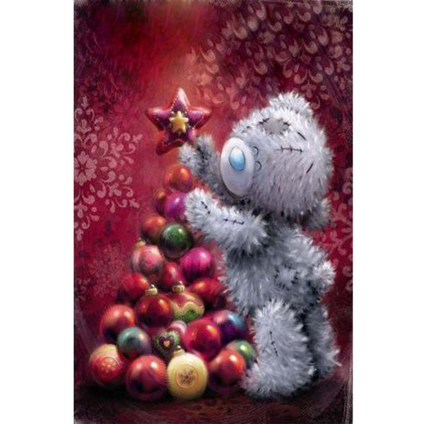 Crystal Diamond Painting Christmas tree with bears (size of your choice) -  Shop now - JobaStores