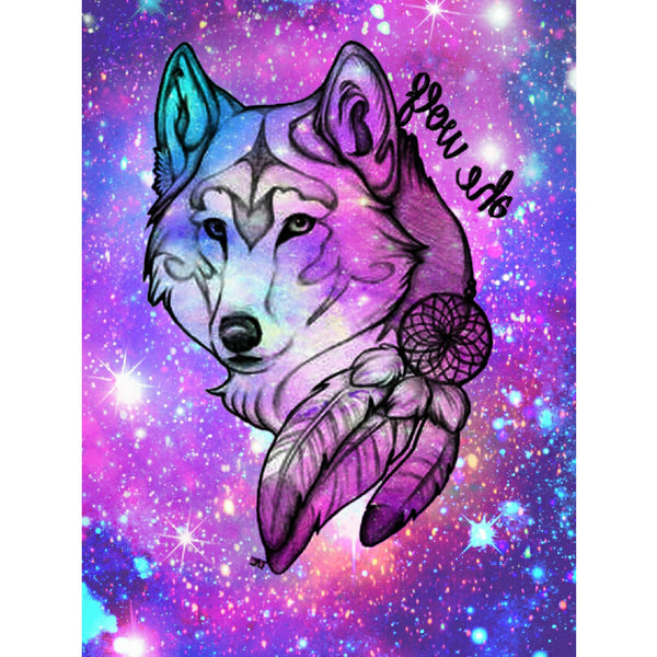 Galaxy Wolf Dream Catcher - Diamond Paintings 