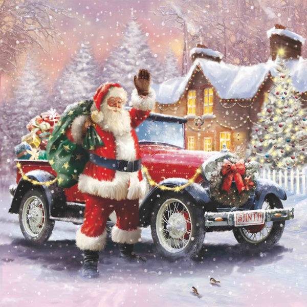 The Christmas Car and Santa Claus 5D Diamond Painting ...