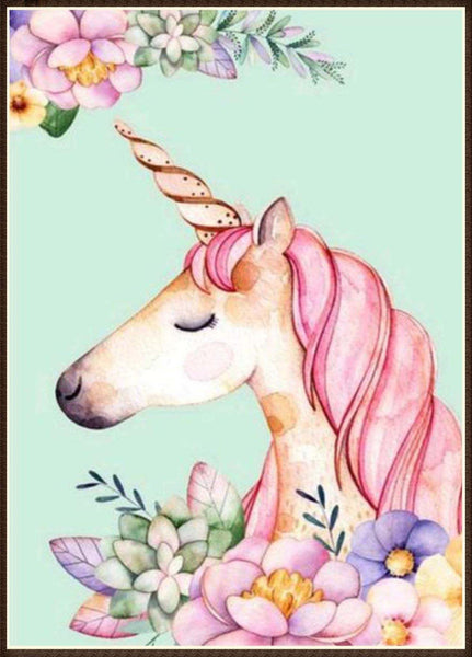 Flowers and Unicorns 5D Diamond Painting 