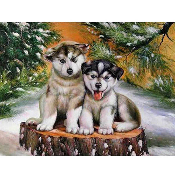 Dog Husky 5D Diamond Painting -  – Five