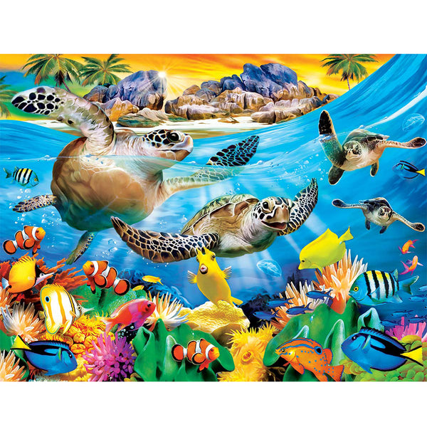 Twin Sea Turtle 5D Diamond Painting -  – Five