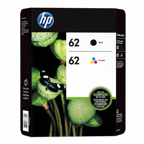 HP Original 62 Black & Colour Set Ink (J3M80AE) Envy 5640 5640 7640 5740 OFFICE