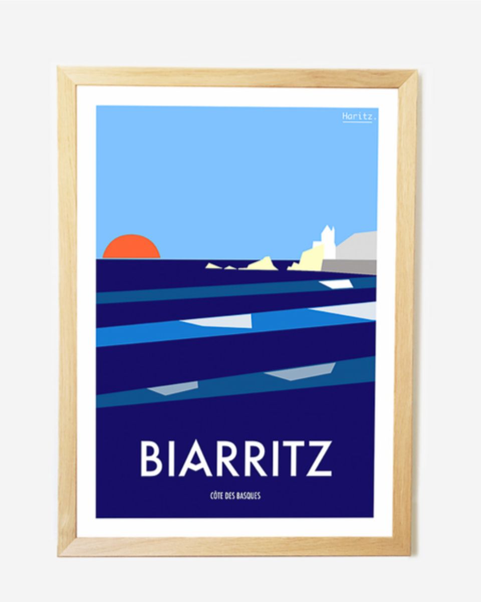 Affiche Minimaliste Biarritz 50x70 Haritz