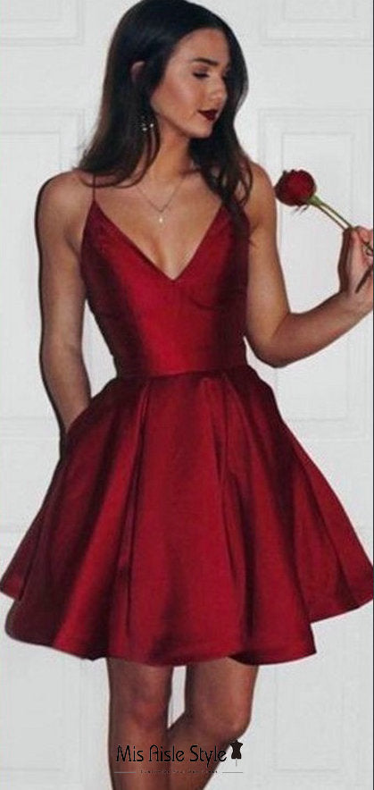 Fit and Flare Square Neckline Burgundy Prom Dress – misaislestyle