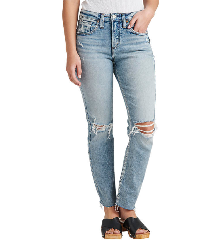 Silver Jeans Co. Plus Size Elyse Mid Rise Capri - 20850327