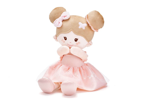 Disney Park Princess Minnie Mouse Pink Dress Plush Stuffed Animal Doll  Satin 14"