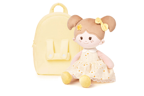 Personalized Doll Carrier Backpack - with Baby Doll - Leya Doll