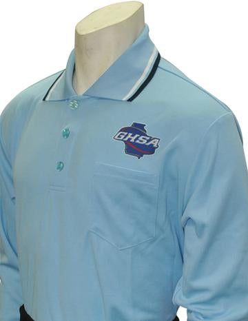 GHSA Softball/Baseball Umpire Long Sleeve Shirt - Powder Blue ...