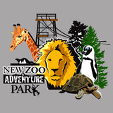 New Zoo Minimalist Animals Logo - Women's V-Neck Long Sleeve T-Shirt