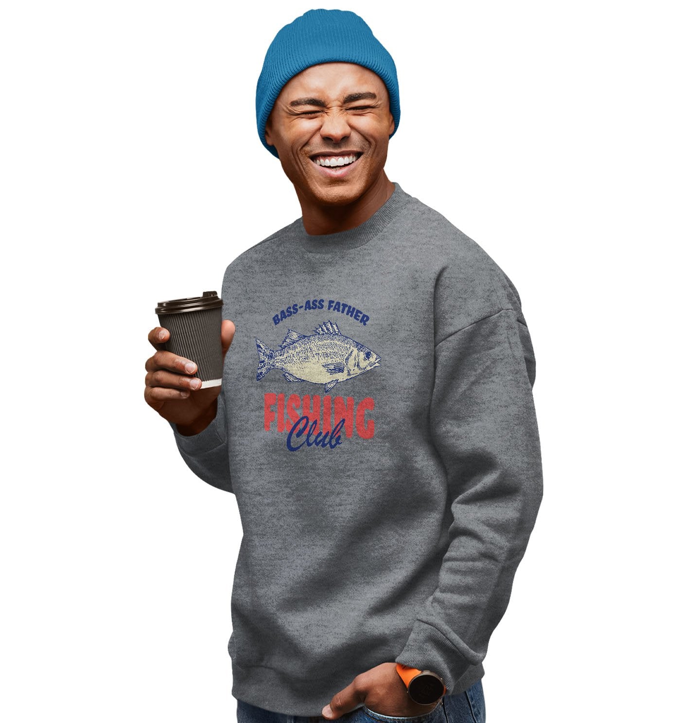 Fish Tales Snaggle Tooth Crappie Fishing Crewneck T Shirt Tee Men