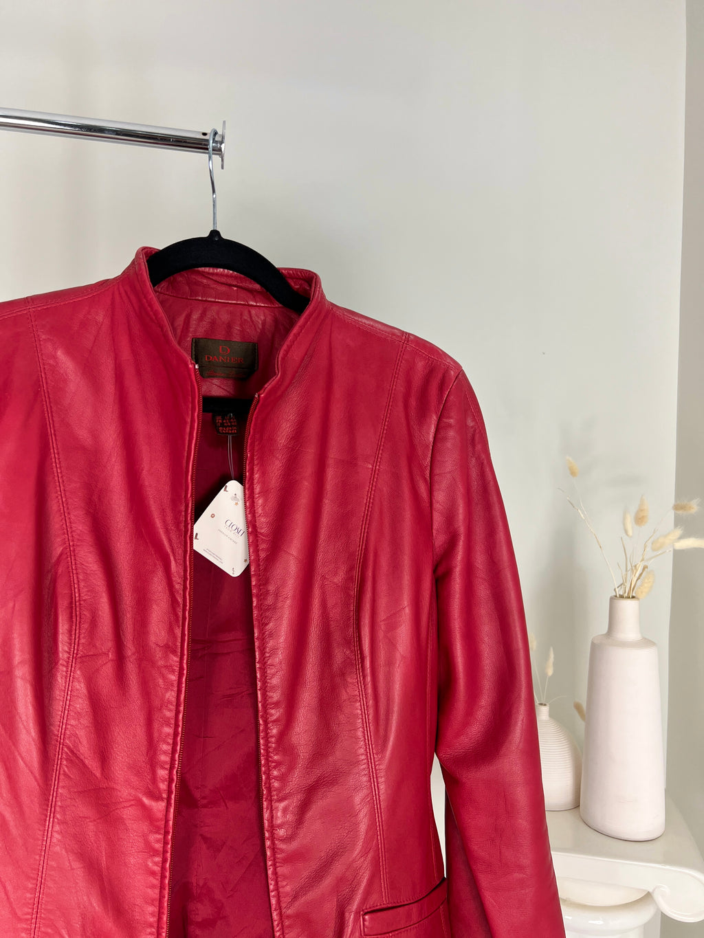 Vintage Gap Red Leather Blazer – Re: The Shop